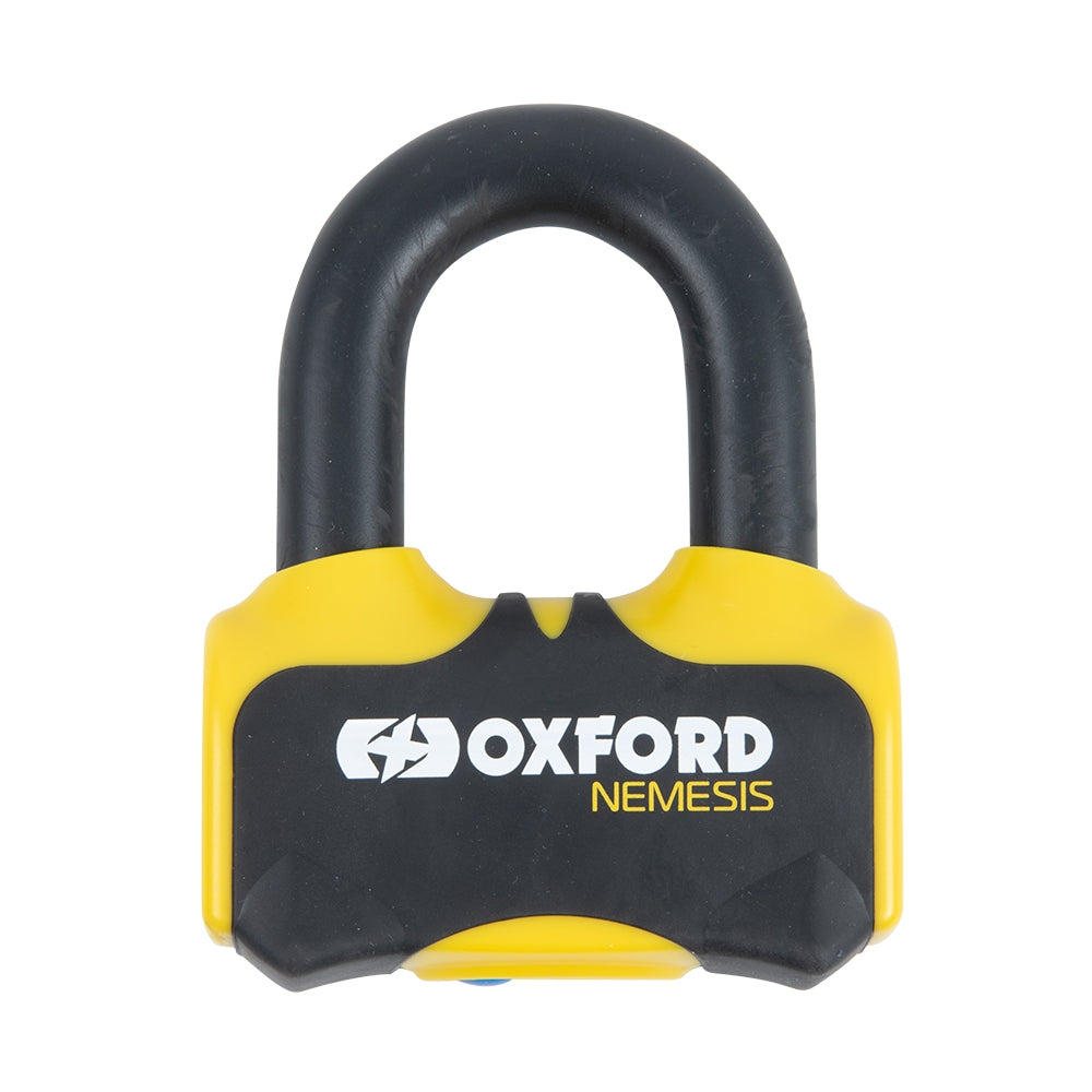 OXFORD PROMOCJA ZABEZPIECZENIE ANTYKRADZIEŻOWE KŁÓDKA NA TARCZE HAMULCOWĄ NEMESIS 16mm KOLOR ŻÓŁTY FLUO