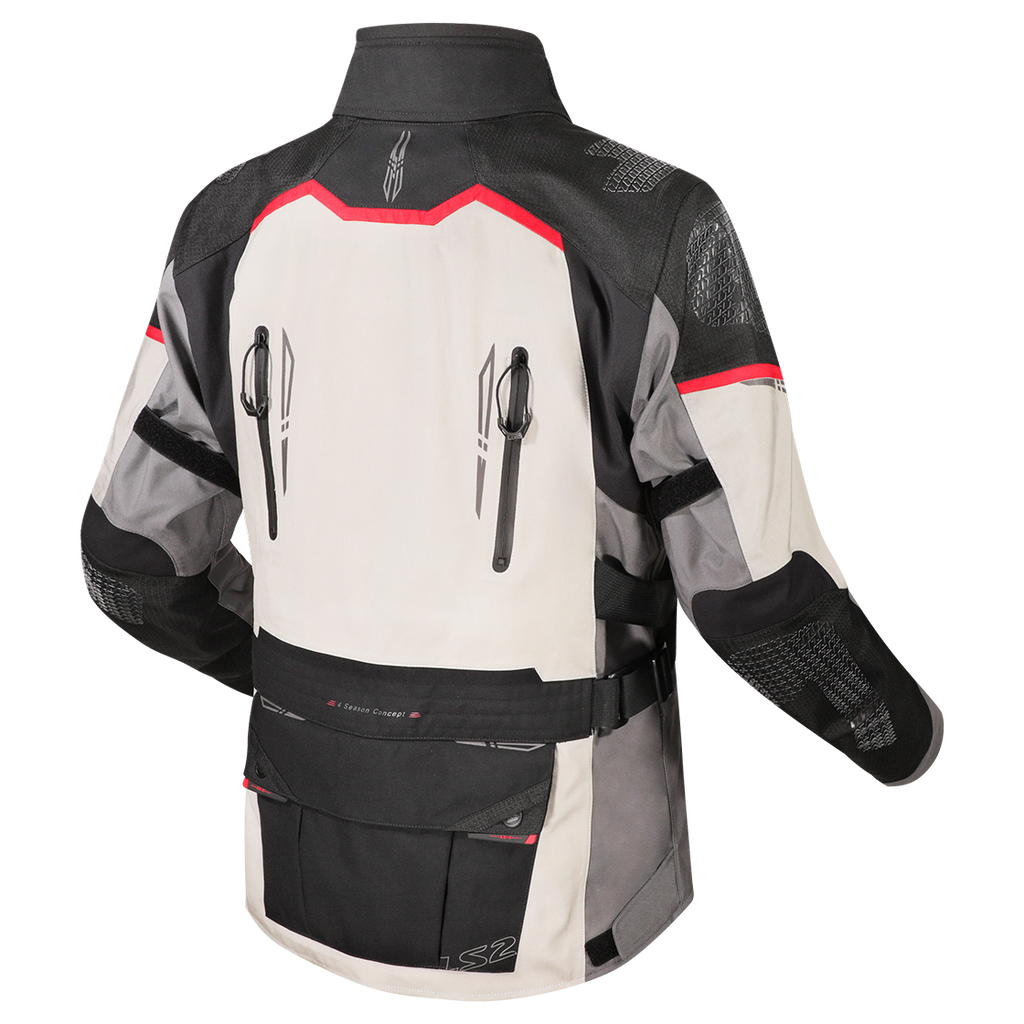 KURTKA LS2 APOLLO MAN GREY BLACK RED