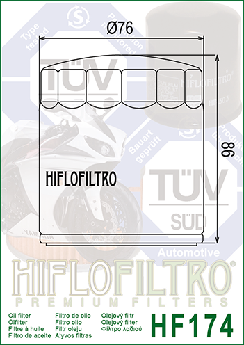 Hiflofiltro FILTR OLEJU HIFLO HF174C HARLEY-DAVIDSON V-ROD