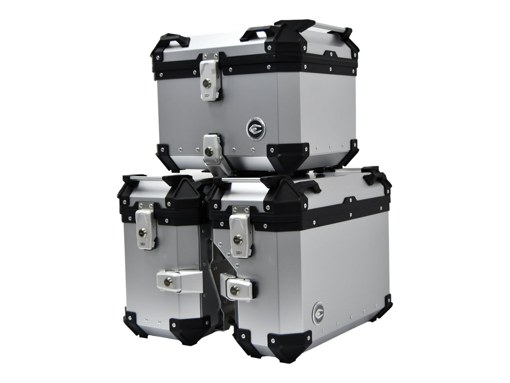 ZESTAW 3 KUFRÓW ALUMINIOWYCH (30L ASYMETRYCZNY + 36L + 45L) COOCASE ANODOWANE ALUMINIUM – zdjęcie 3