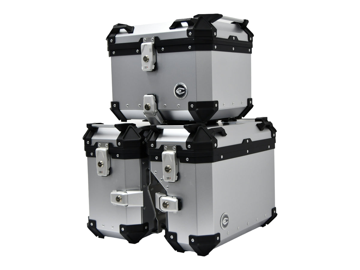 ZESTAW 3 KUFRÓW ALUMINIOWYCH (30L ASYMETRYCZNY + 36L + 45L) COOCASE ANODOWANE ALUMINIUM – zdjęcie 3