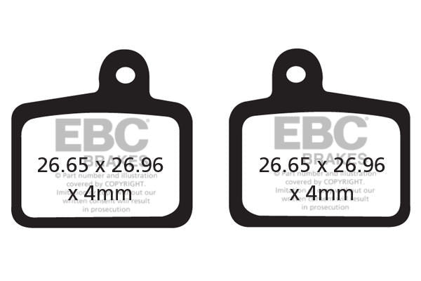 CFA466R - Klocki hamulcowe rowerowe (organiczne wyczynowe) EBC Brakes