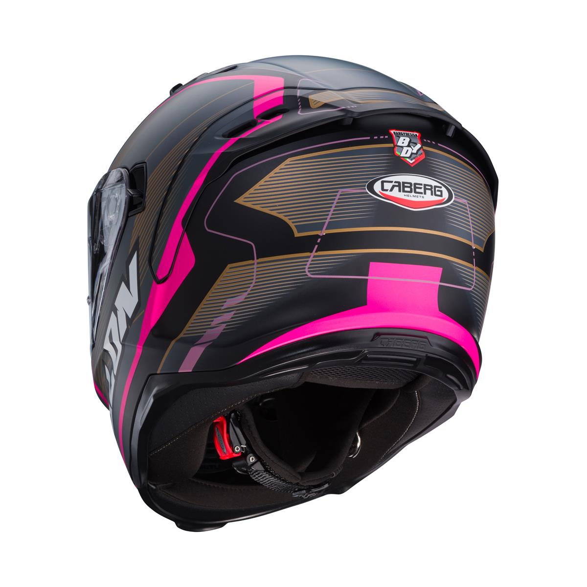 CABERG PROMOCJA KASK INTEGRALNY AVALON X OPTIC KOLOR CZARNY MAT/SZARY/FUKSJA (INTENSYWNY ODCIEŃ RÓŻOWEGO) – zdjęcie 4