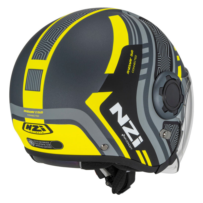 KASK MOTOCYKLOWY NZI RINGWAY 2 DUO CONNECTED ANTRACITE GREY MATT XS