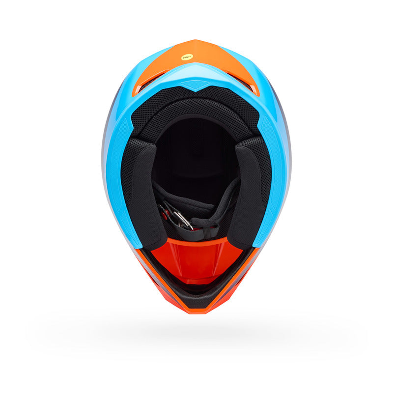 KASK MOTOCYKLOWY BELL MX-10 MIPS WAVE ORANGE BLUE