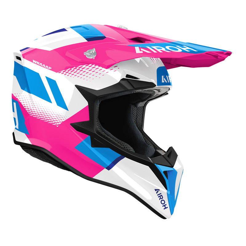 KASK MOTOCYKLOWY AIROH WRAAAP VISION PINK GLOSS