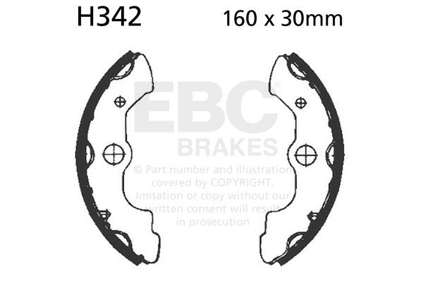 EBC Brakes Szczęki hamulcowe EBC H342 (1 kpl.)