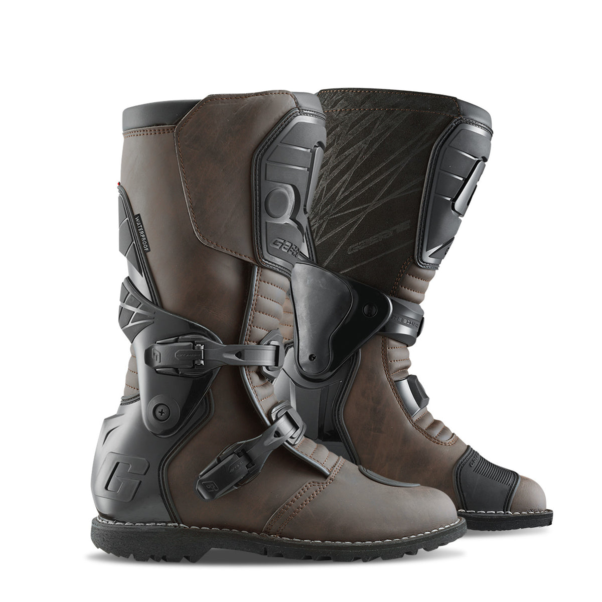 Buty motocyklowe, turystyczne GAERNE G-DAKAR AQUATECH Membrana DRYTECH brązowe