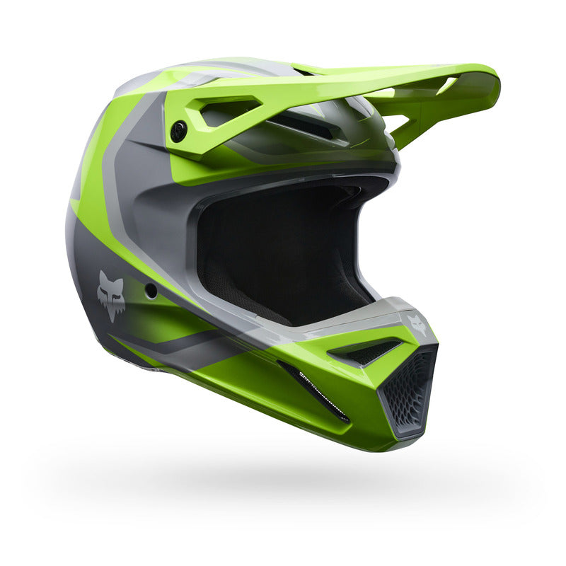 KASK MOTOCYKLOWY FOX V1 FRAME GREY YELLOW