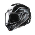 KASK MOTOCYKLOWY HJC F100 REFF BLACK WHITE