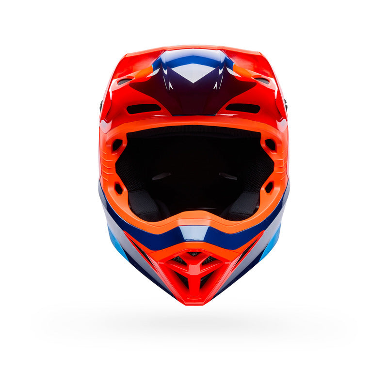 KASK MOTOCYKLOWY BELL MX-10 MIPS WAVE ORANGE BLUE