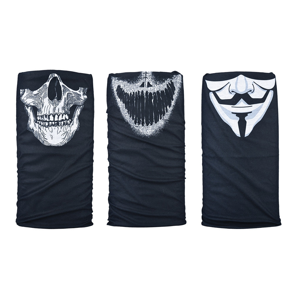 OXFORD KOŁNIERZ WIELOFUNKCYJNY WIATROODPORNY COMFY MASKS 3 SZTUKI W OPAKOWANIU KOLOR CZARNY/BIAŁY – zdjęcie 2