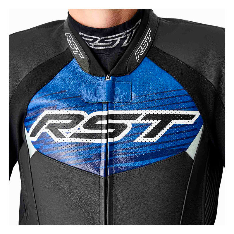 KURTKA MOTOCYKLOWA SKÓRZANA RST TRACTECH EVO D3O BLACK BLUE S