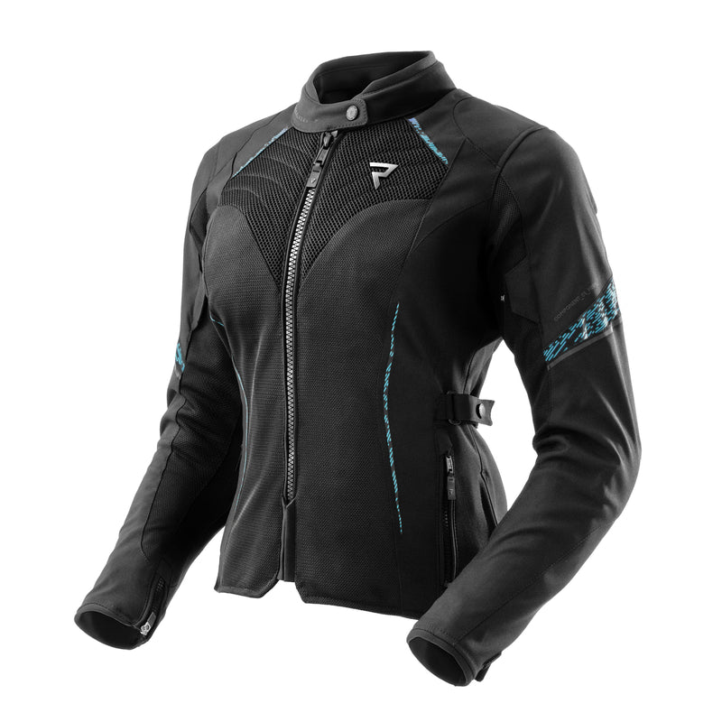 KURTKA MOTOCYKLOWA TEKSTYLNA DAMSKA REBELHORN JAX BLACK BLUE WXS
