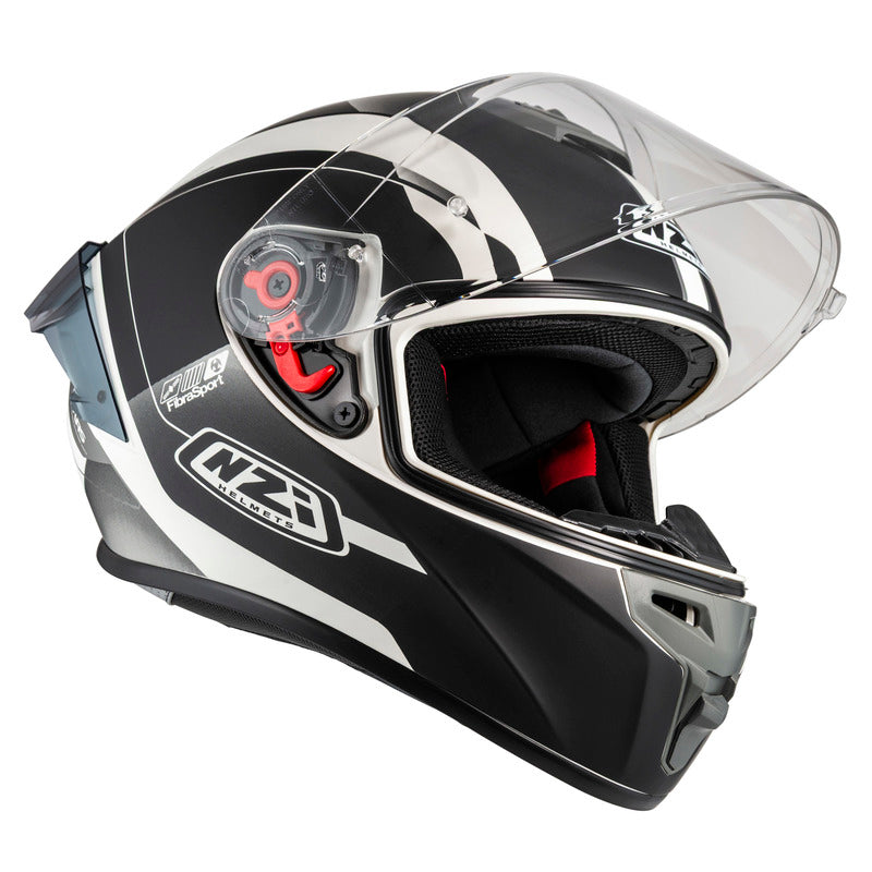 KASK MOTOCYKLOWY NZI TRENDY STREAM ELEGANCE WHITE BLACK TINTED S MATT XS