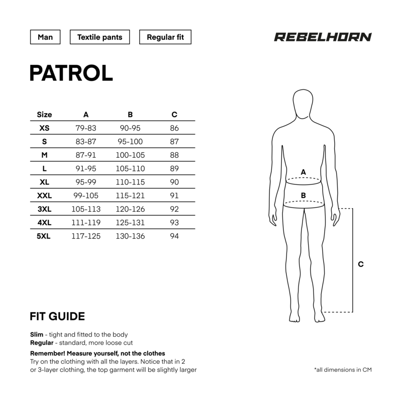 SPODNIE TEKSTYLNE REBELHORN PATROL BLACK – zdjęcie 7