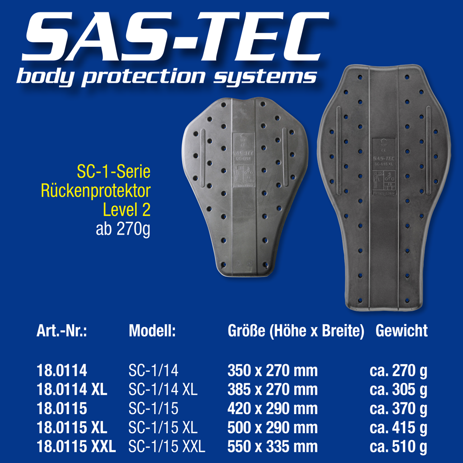 Buse Ochraniacz pleców SAS-TEC SC-1/14