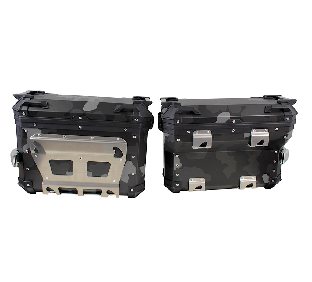 ZESTAW 3 KUFRÓW ALUMINIOWYCH (30L ASYMETRYCZNY + 36L + 45L) COOCASE SZARY CAMO Z TORBĄ WEWNĘTRZNĄ – zdjęcie 4