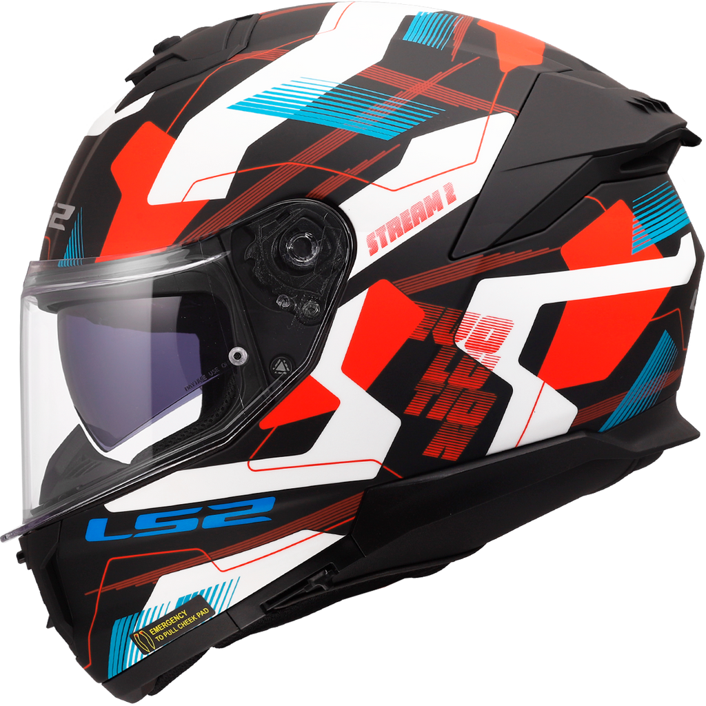 KASK LS2 FF808 STREAM II MIKA WHITE BLUE RED