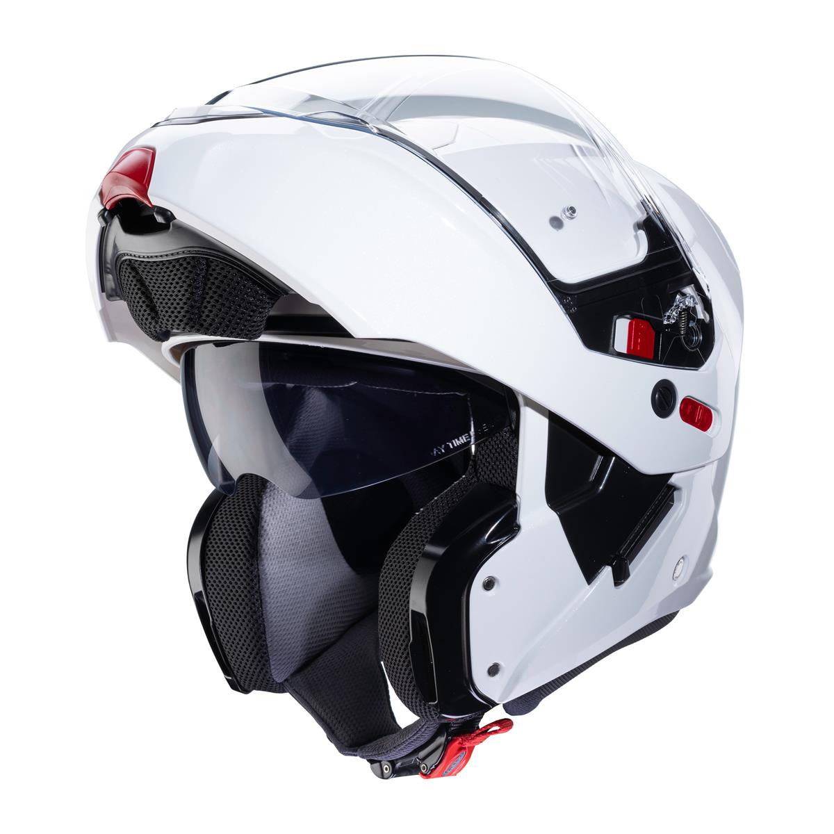 CABERG KASK SZCZĘKOWY FLIP-UP MODEL HORUS X SOLID KOLOR BIAŁY POŁYSK (PINLOCK W ZESTAWIE) – zdjęcie 3