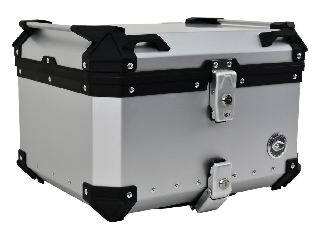 KUFER CENTRALNY ALUMINIOWY COOCASE 55L SREBRNY – zdjęcie 2