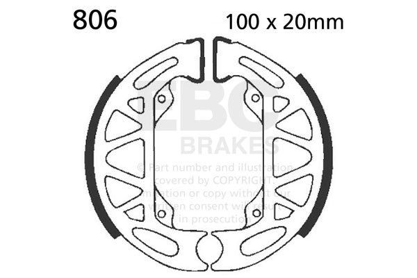 EBC Brakes Szczęki hamulcowe EBC 806 (1 kpl.)