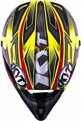 Kask Motocyklowy KYT CROSS OVER POWER czarny / żółty fluo