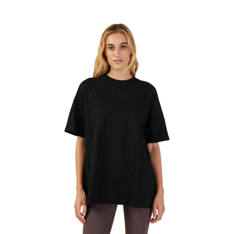 T-SHIRT DAMSKI FOX WORDMARK OS BLACK