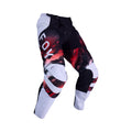 SPODNIE MOTOCYKLOWE FOX 180 KAIROS WHITE FLUO RED
