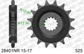 AFAM Zębatka przednia do łańcucha 525 + RUBBER kod 28401NR-17