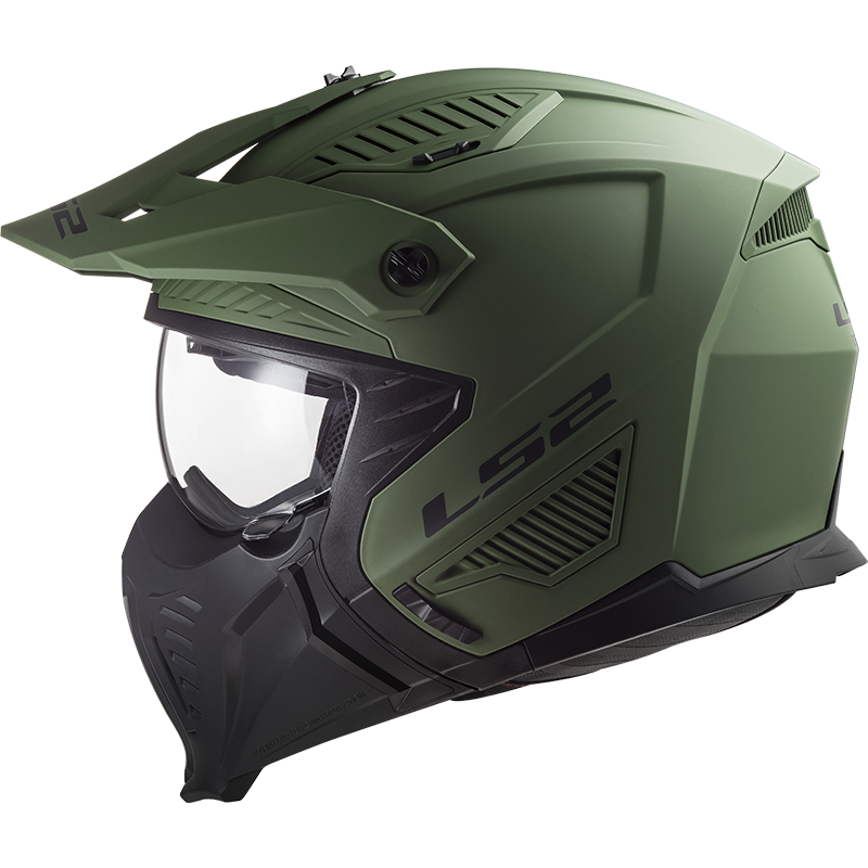 KASK LS2 OF606 DRIFTER SOLID MATT MIL GREEN-06