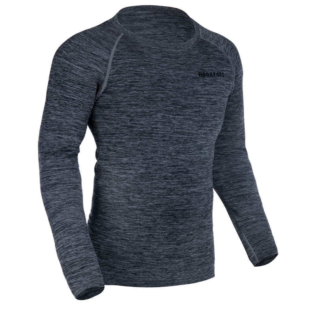 OXFORD ADVANCED BASE LAYER BIELIZNA KOSZULKA TERMOAKTYWNA Z DŁUGIM RĘKAWEM KOLOR SZARY – zdjęcie 3