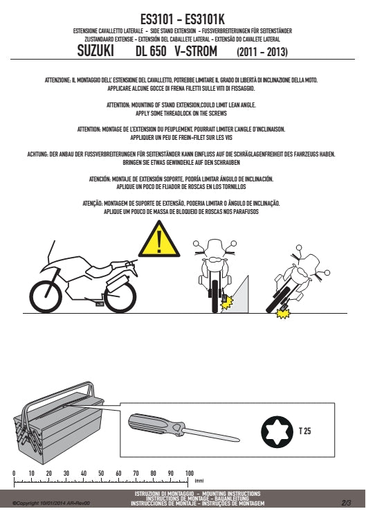 KAPPA POSZERZENIE STOPKI BOCZNEJ SUZUKI DL 650 V-STROM '04-'24 – zdjęcie 2