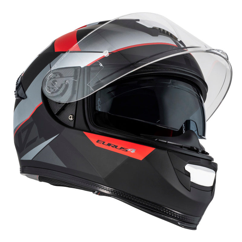 KASK MOTOCYKLOWY NZI EURUS 4 STREAM DUO VANGUARD BLACK ANTRACITE RED TINTED S MATT XS