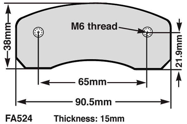 EBC Brakes EBC Klocki kartingowe FA524 (1 kpl. na tarczę)