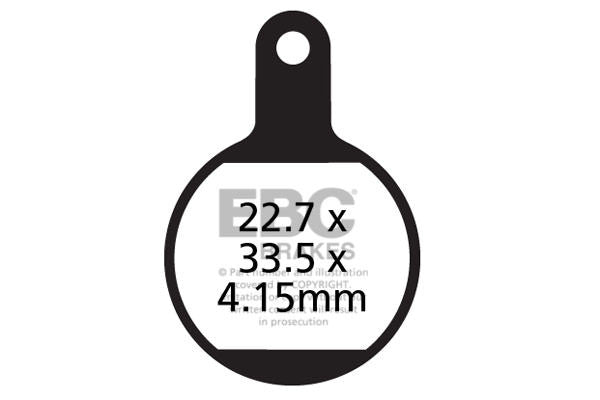CFA615R - Klocki hamulcowe rowerowe (organiczne wyczynowe) EBC Brakes