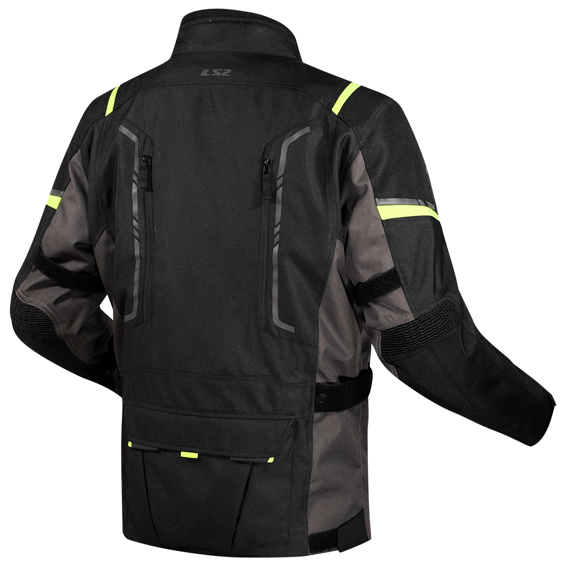 KURTKA LS2 NARVIK MAN GREY BLACK H-V YELLOW