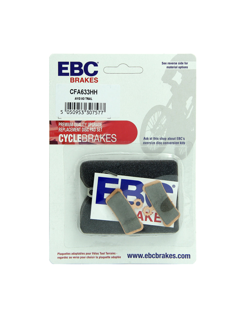 CFA633HH - Klocki hamulcowe rowerowe (spiekane) EBC Brakes