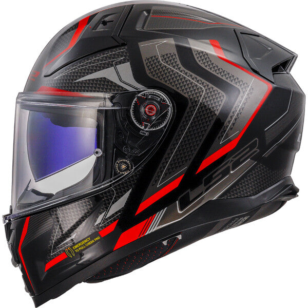 KASK LS2 FF811 VECTOR II ALIZER BLACK RED-06