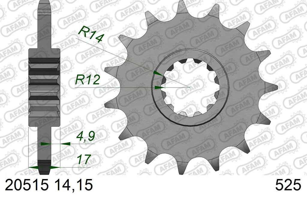 Zestaw napędowy UNIBEAR + AFAM do Honda CB 600 F / CB 600 FA ABS – 1998 - 2006 łańcuch i zębatki – zdjęcie 3