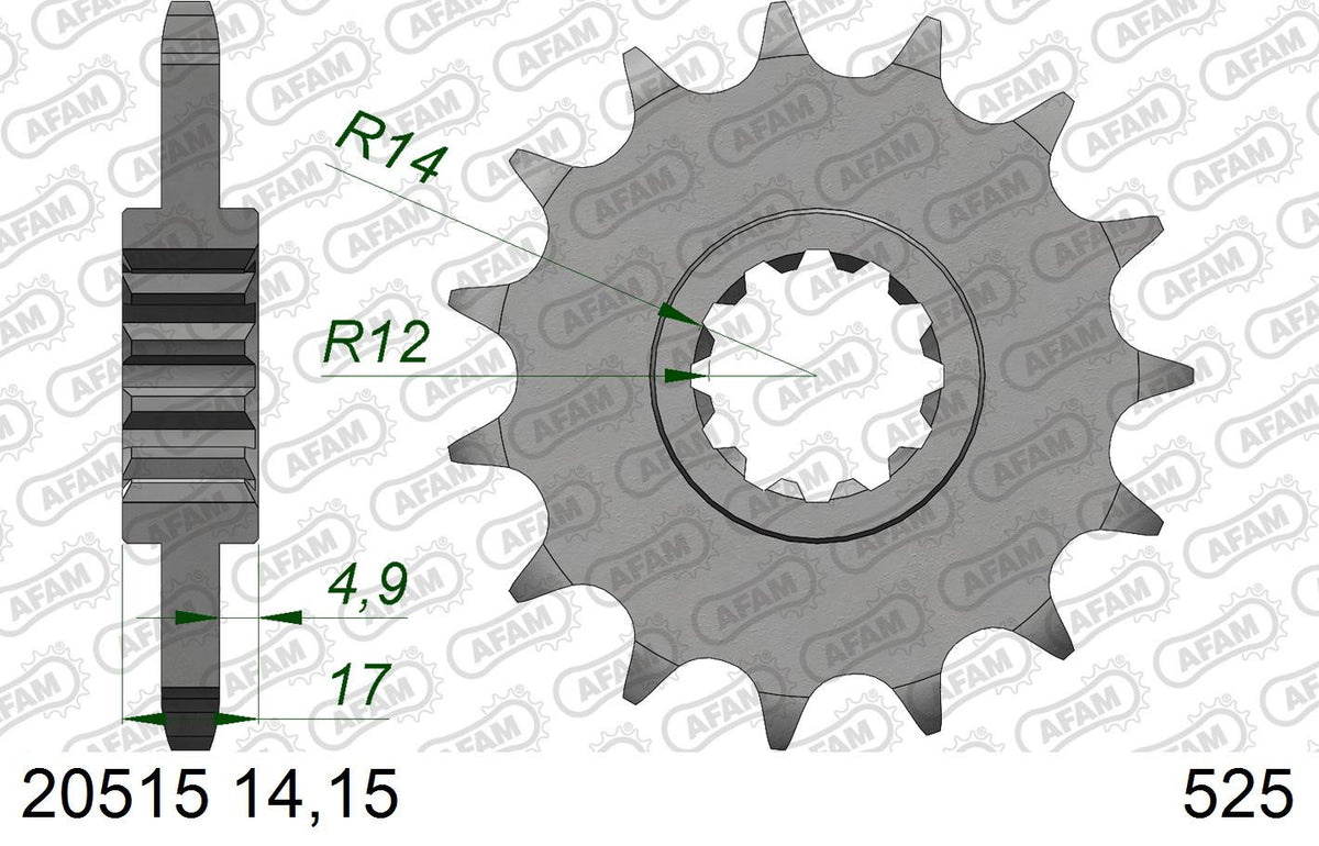 Zestaw napędowy UNIBEAR + AFAM do Honda CB 600 F / CB 600 FA ABS – 1998 - 2006 łańcuch i zębatki – zdjęcie 3