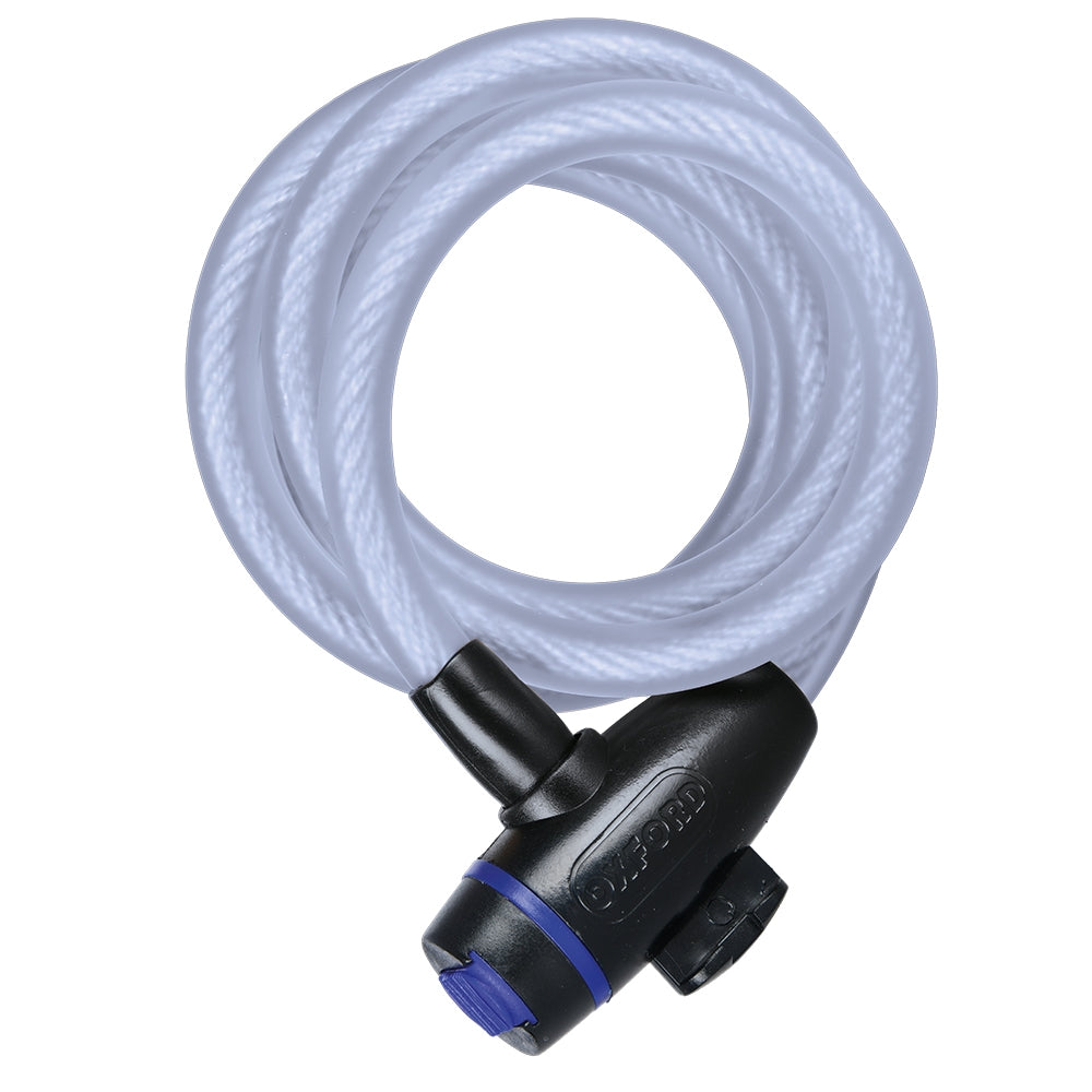 OXFORD LINKA CABLE LOCK Z ZAMKNIĘCIEM DŁUGOŚĆ 1.8M X 12MM KOLOR PRZEŹROCZYSTY BS