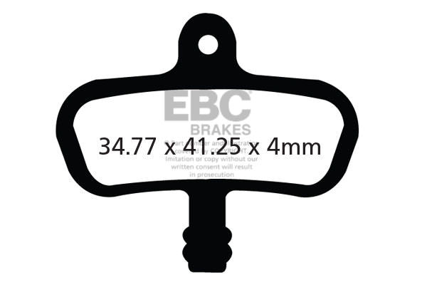 CFA440R - Klocki hamulcowe rowerowe (organiczne wyczynowe) EBC Brakes