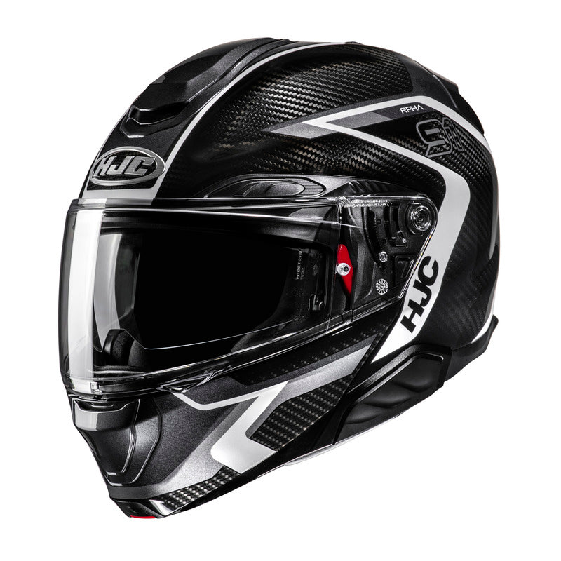 KASK MOTOCYKLOWY HJC RPHA91 CARBON LAGOS BLACK WHITE