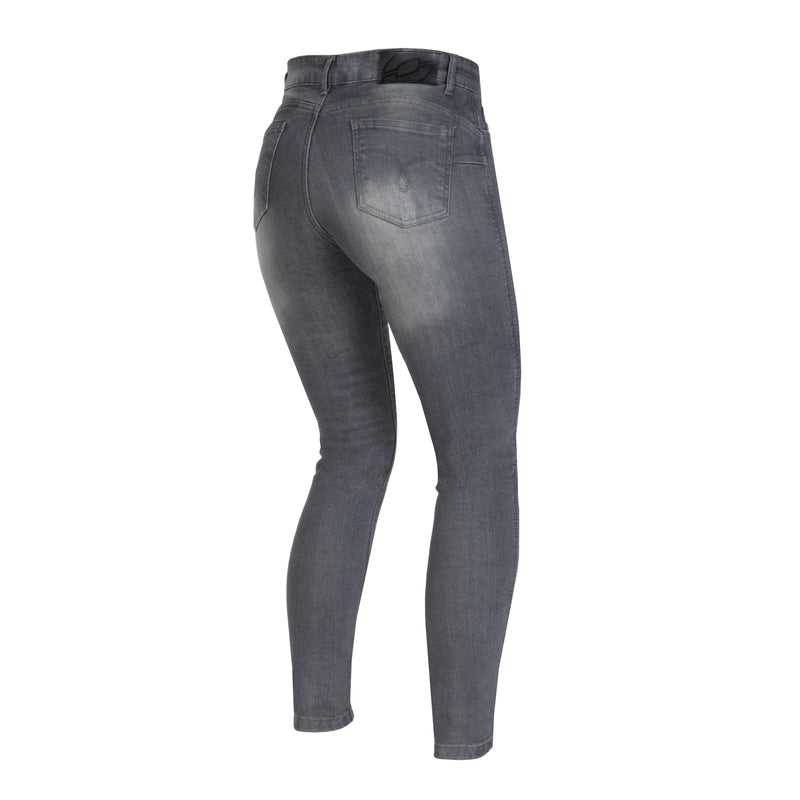 JEANSY MOTOCYKLOWE DAMSKIE OZONE STRIKER SLIM FIT WASHED GREY 24/30