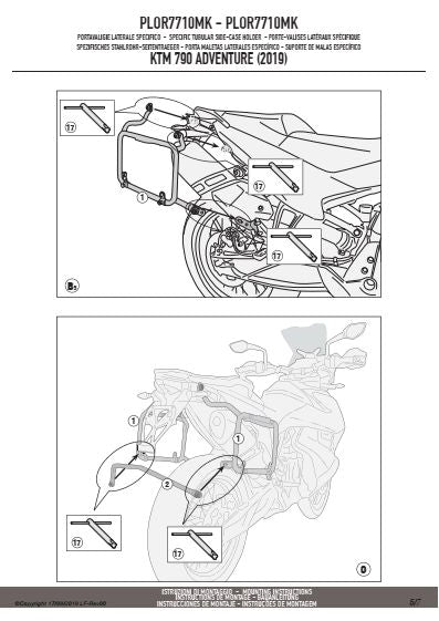 KAPPA STELAŻ KUFRÓW BOCZNYCH SZYBKIEGO MONTAŻU MONOKEY KTM 790 ADVENTURE / R (19) - RÓWNIEŻ POD KUFRY MONOKEY KMS K'MISSION ALU - WYCOFANY Z OFERTY – zdjęcie 5