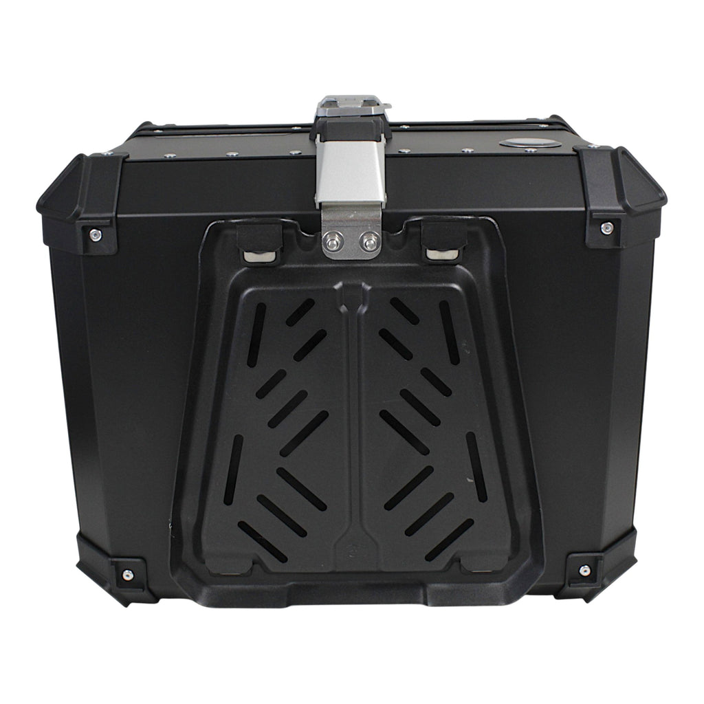KUFER CENTRALNY ALUMINIOWY COOCASE 55L KEYLESS Z WYSUWANYM OPARCIEM CZARNY – zdjęcie 7