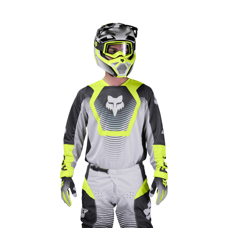 BLUZA MOTOCYKLOWA FOX 180 COLLECT GREY YELLOW