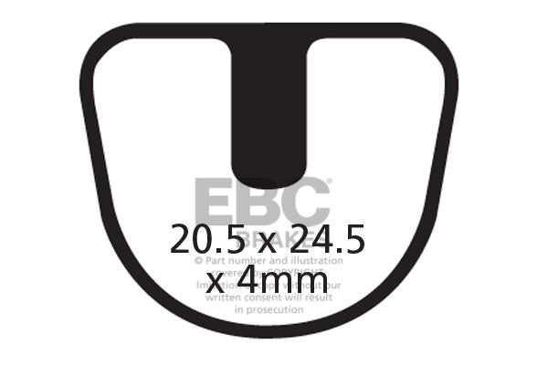 CFA392 - Klocki hamulcowe rowerowe (organiczne) EBC Brakes