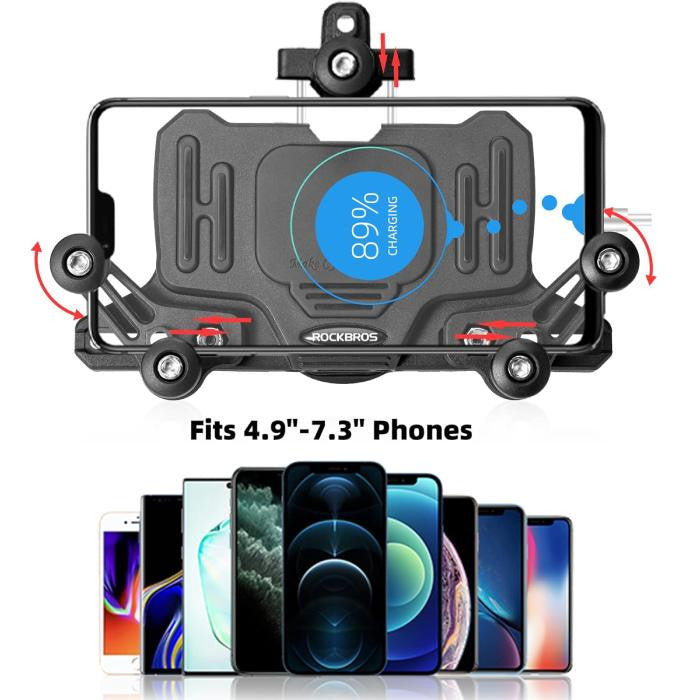 Uchwyt na telefon Heavy Duty metalowy z absorpcją drgań (25210012001) ROCKBROS